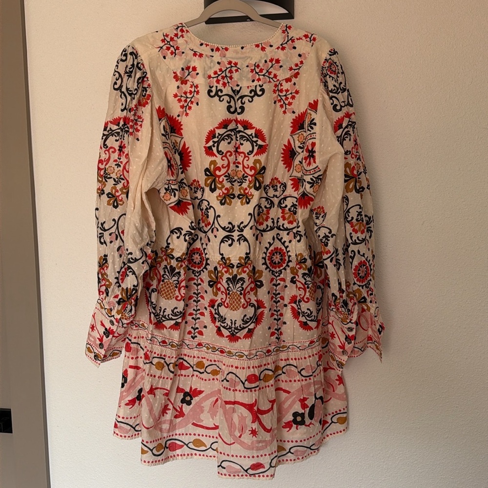 Farm Rio cream cashew mandala mini dress - never worn! Sz XL - Picture 5 of 5